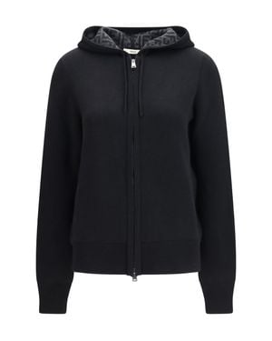Fendi Ff Zucca Cashmere Jumper Nero/Grigio Melange - Black