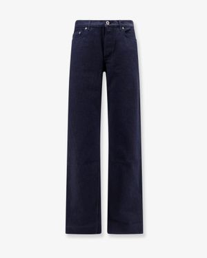 Dior Dior Cotton Jeans With All-Over Dior Oblique Motif - Blue