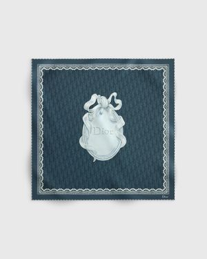 Dior Médaillon 70" Silk Foulard - Blue