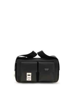 Ferragamo Hug Buckle Utility Shoulder Bag Nero - Black