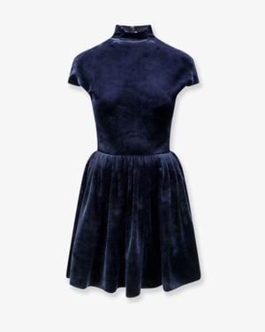 Alaïa Short Velvet Dress - Blue