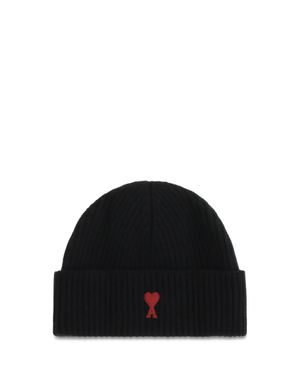 Ami Paris Quota Ami De Coeur Wool Beanie - Black