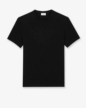 Saint Laurent Cassandre Certified Cotton T-Shirt - Black