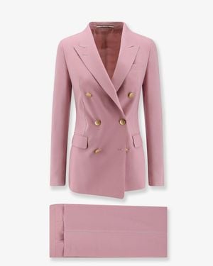 Tagliatore Parigi Stretch Virgin Wool Dress - Pink