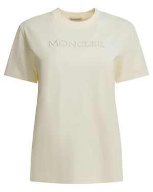 Moncler Cotton T-Shirt - Natural