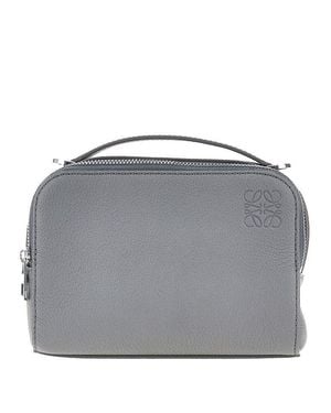 Loewe Grained Leather Mini Camera Bag - Gray