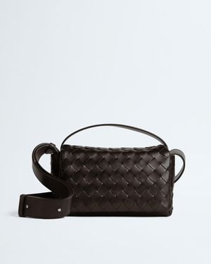 Bottega Veneta Intrecciato Small Crossbody Bag - Black