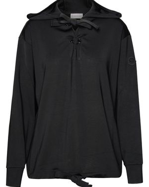 Moncler Viscose Hoodie - Black