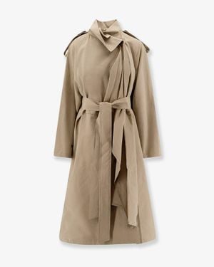 R2W Lumira Linen And Cotton Trench - Natural