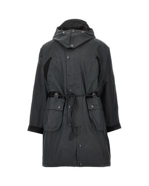Barbour X Norbit Waxed Cotton Long Jacket - Black