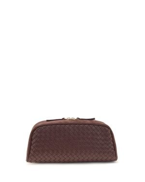 Bottega Veneta Large Nodo Pouch Deep Mahogany - Brown