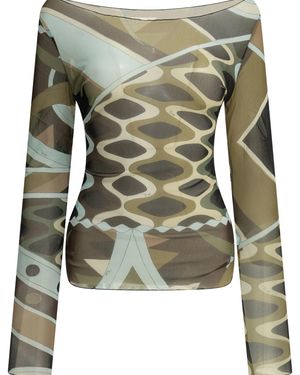 PUCCI "Vivara" Tight-Fitting Top - Green