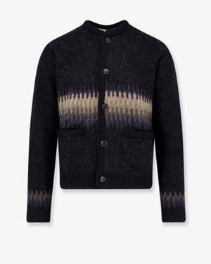 Tonywack Jacquard Alpaca Cardigan - Blue