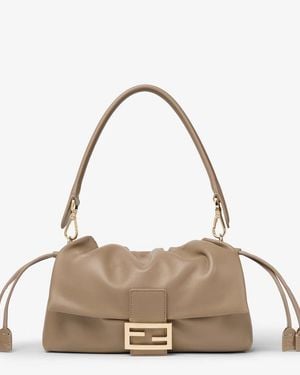 Fendi Baguette Soft Small Shoulder Bag - Natural