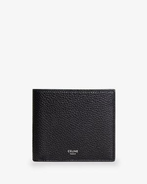 Celine Bi-Fold Leather Wallet With Coin - Black