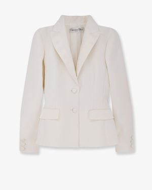 Dior Wool And Silk Blend Jacket - White