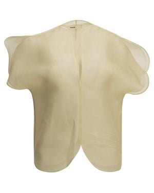 KHAITE Briar Silk Top - White