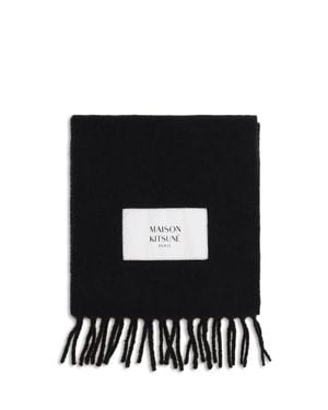 Maison Kitsuné Baby Alpaca Scarf - Black