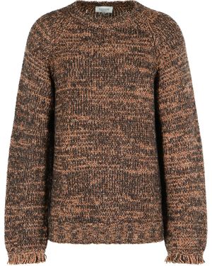 Laneus Multi Alpaca Blend Sweater - Brown