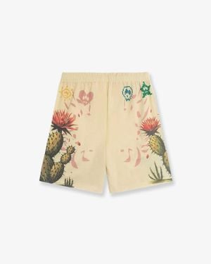 Barrow Cotton Bermuda Shorts With Cactus Print - Natural
