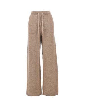 Max Mara Cashmere Knit Pants - Natural