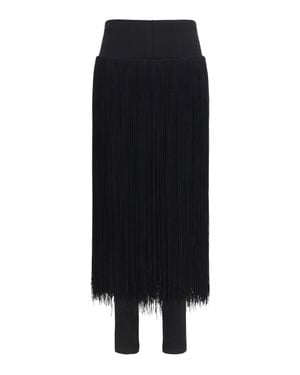 Alaïa Fringed Leggings - Black