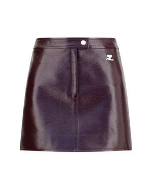 Courreges Mini Vinyl Skirt - Purple
