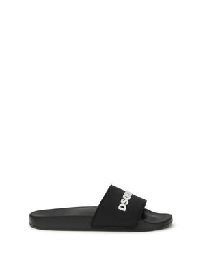 DSquared² Logo Slippers - Black