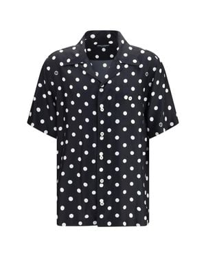 Dolce & Gabbana Dolce & Gabbana Polka Dot Silk Twill Shirt - Black