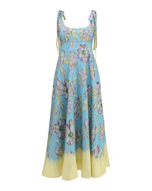 ALÉMAIS Dress Jerry Ballet Linen - Blue