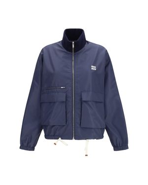 Miu Miu Technical Canvas Jacket - Blue