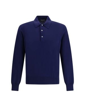 Tom Ford Long-Sleeved Polo - Blue