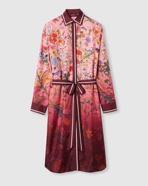 Gucci Silk Twill Shirt Dress - Red