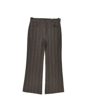 Acne Studios Prince Of Wales Flared Pants - Gray