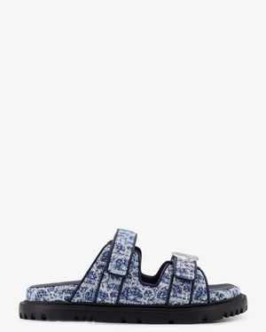 Dior Dior Mydior Dioriviera Denim Sandals - White