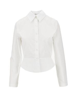 Alaïa Poplin Basque Shirt - White