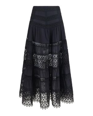 Charo Ruiz Serza Long Skirt - Blue