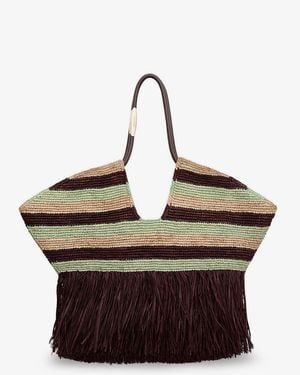 Zimmermann Shoulder Bag Golden Time Raffia - Brown