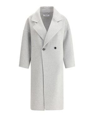Aftercoat Double-Breasted Long Coat - White