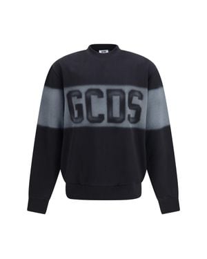 Gcds Logo Spray Crewneck Sweatshirt - Blue
