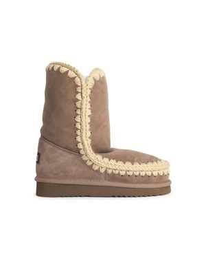Mou Eskimo 24 Mole Suede Ankle Boots - White