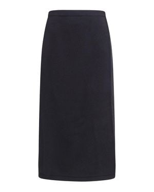 Rier Fleece Wool Skirt - Blue