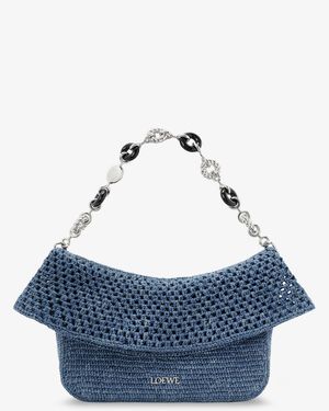Loewe Shoulder Bag Ola Paula's Ibiza Raffia - Blue