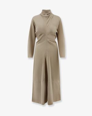 TOTEME Viscose Dress With Scarf - Natural