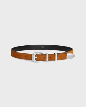 Celine Suede Western Belt - Black