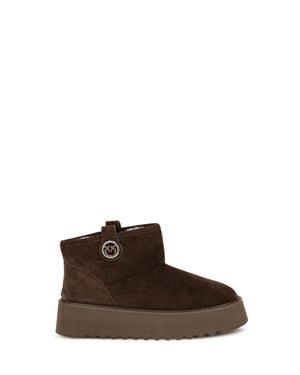 Pinko Martina 08 Suede Boots Moro - Brown