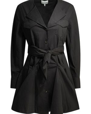 Ganni Mini Chemise Dress - Black