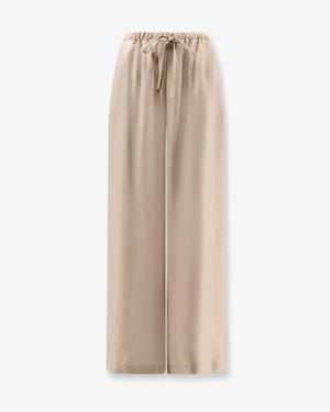 Alysi Silk Trousers - Natural