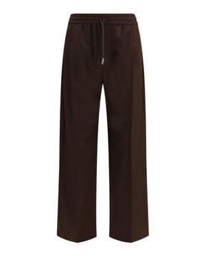 Loewe Wool Drawstring Trousers - Brown
