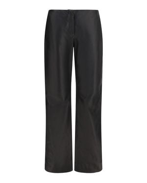 TOTEME Easy Leather Trousers - Black